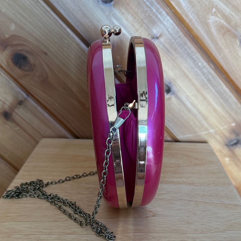 Pink Round Clutch Bag - Picture 2 of 9